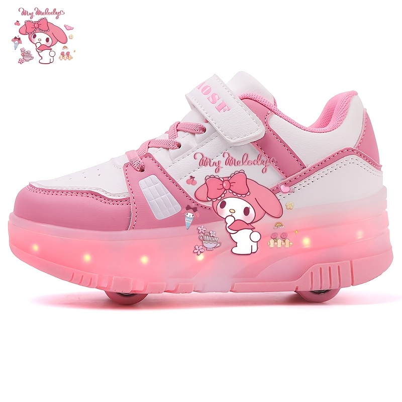 spring and summer styles a pair of cool and fashionable luminous skateboard shoes   luminous roller skates usb charging luminous shoes outdoor sports shoes casual shoes girls shoes detachable skateboard    
