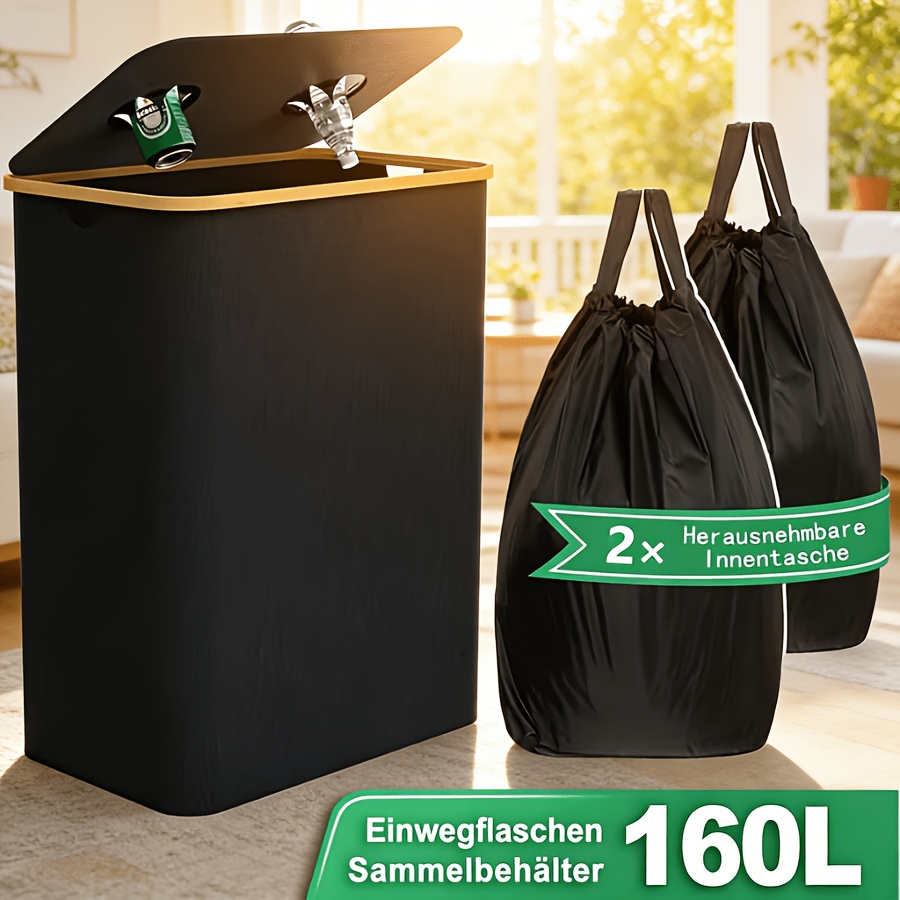 E-shop HAUSPROFI 1 Festlicher Flaschenhalter: 160L, Ideal für die Abfalltrennung! , Großes Fassungsvermögen, Schmutz- und Abriebfest, Geeignet für