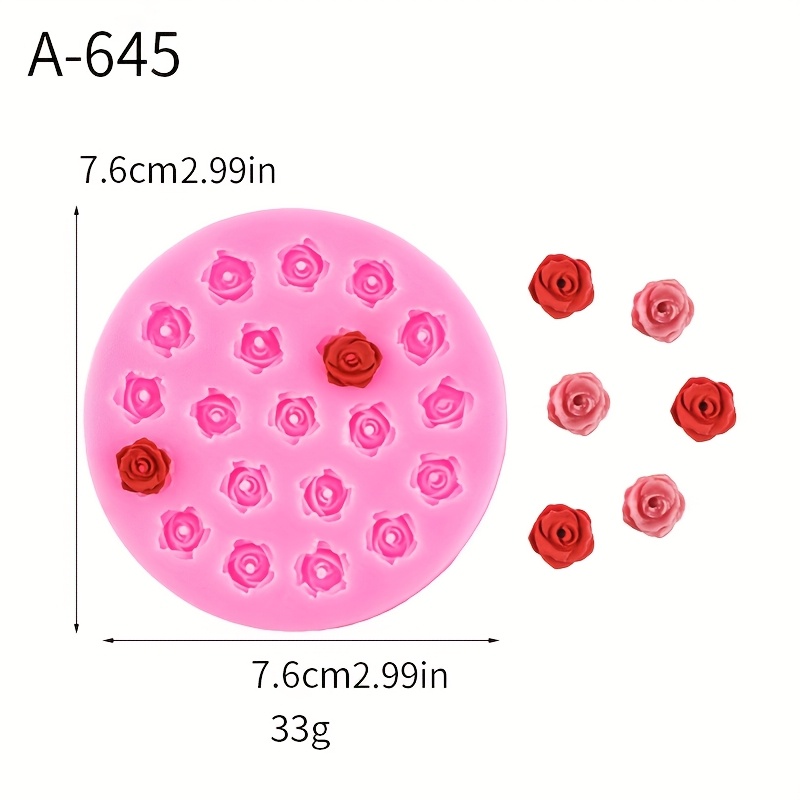 Sakura Rose Flower Silicone Mold Diy Cake Baking Decoration Plaster Fondant Mold