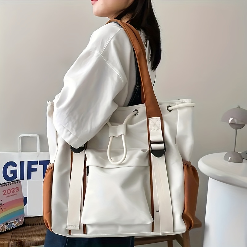 

Large Capacity Tote Bag For Women, Shoulder Bag With Multiple Pockets, Versatile For School, Work, Commuting, Laptop-compatible