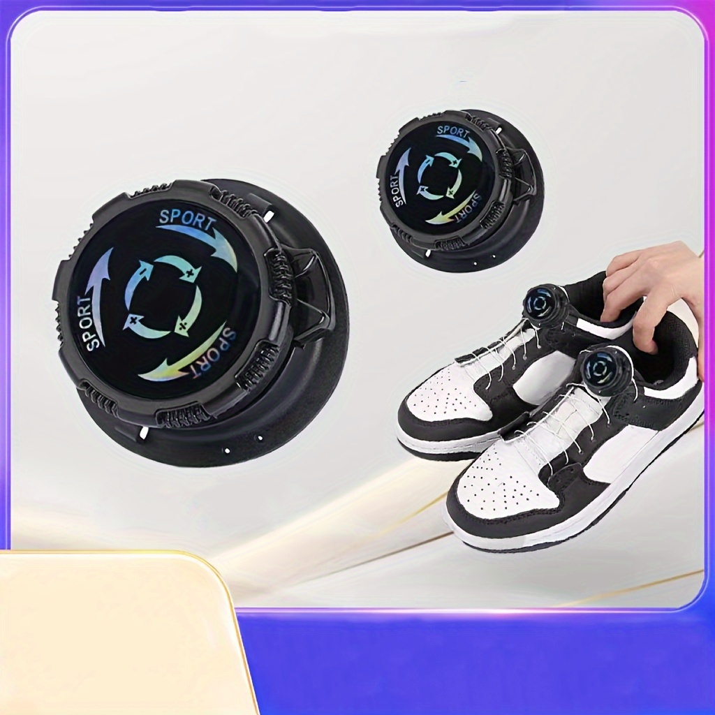 Easy-Clip No-Tie Shoelaces with Rotating Buckles - 1 Pair, Perfect for Sneakers & Boots
