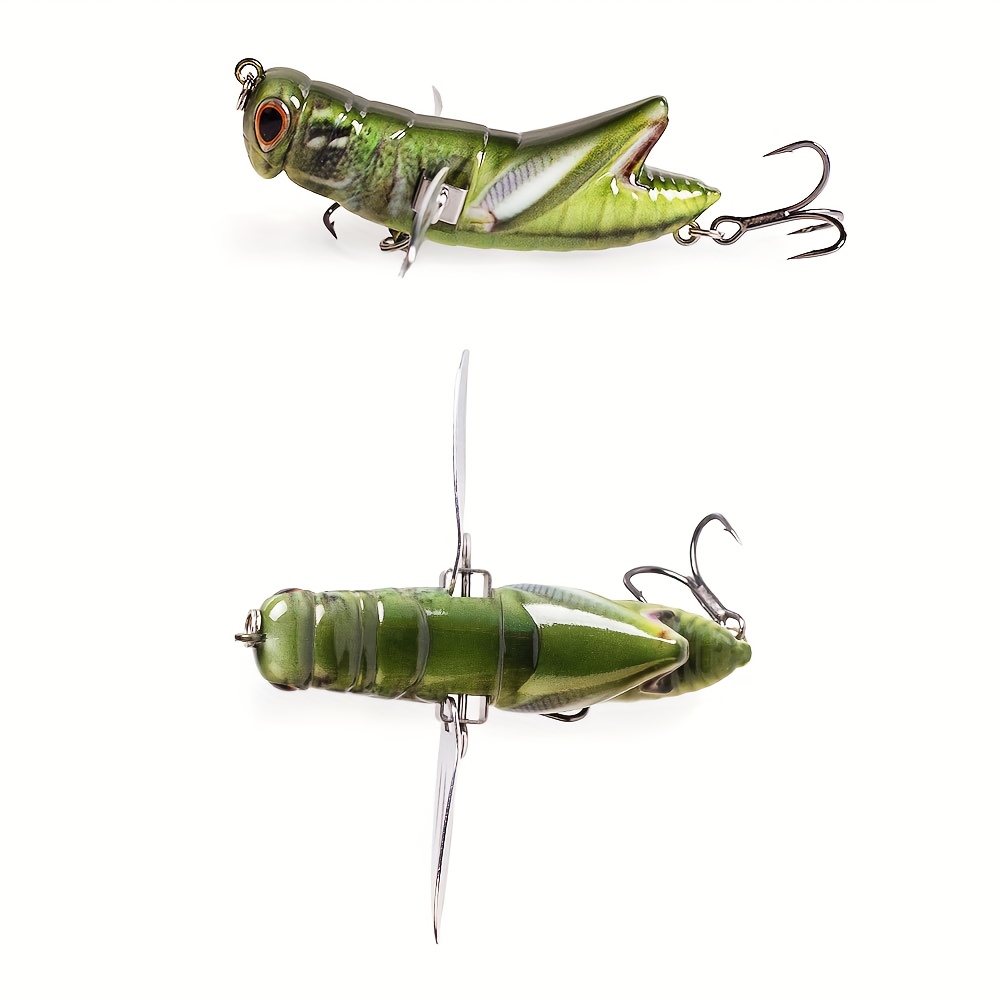 TEMU 7.5cm/12.5g Topwater Lnsect Fishing Lures Locusts Bait Artificial Wobbler Bait Floating Pike Tackle