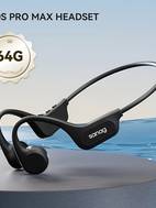 true bone conduction headphones b60s 64gb memory open wireless mp3 earplugs sports headphones suitable for running and cycling