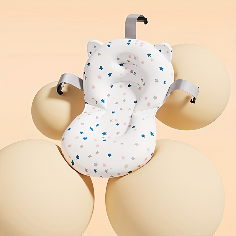 Foldable Bathing Set, Bi-directional Folding Design for Both Sitting and Lying Positions, Extended, Widened, and Deepened Design, Hands-free Growth, High-quality PP Material, Light Beige Color, Friendly and Odor-free, Non-slip Foot Pads, Reinforced