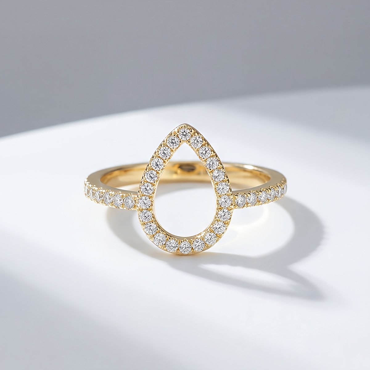 Luxury Unique Teardrop-shaped Ring for Women, Gift Ready