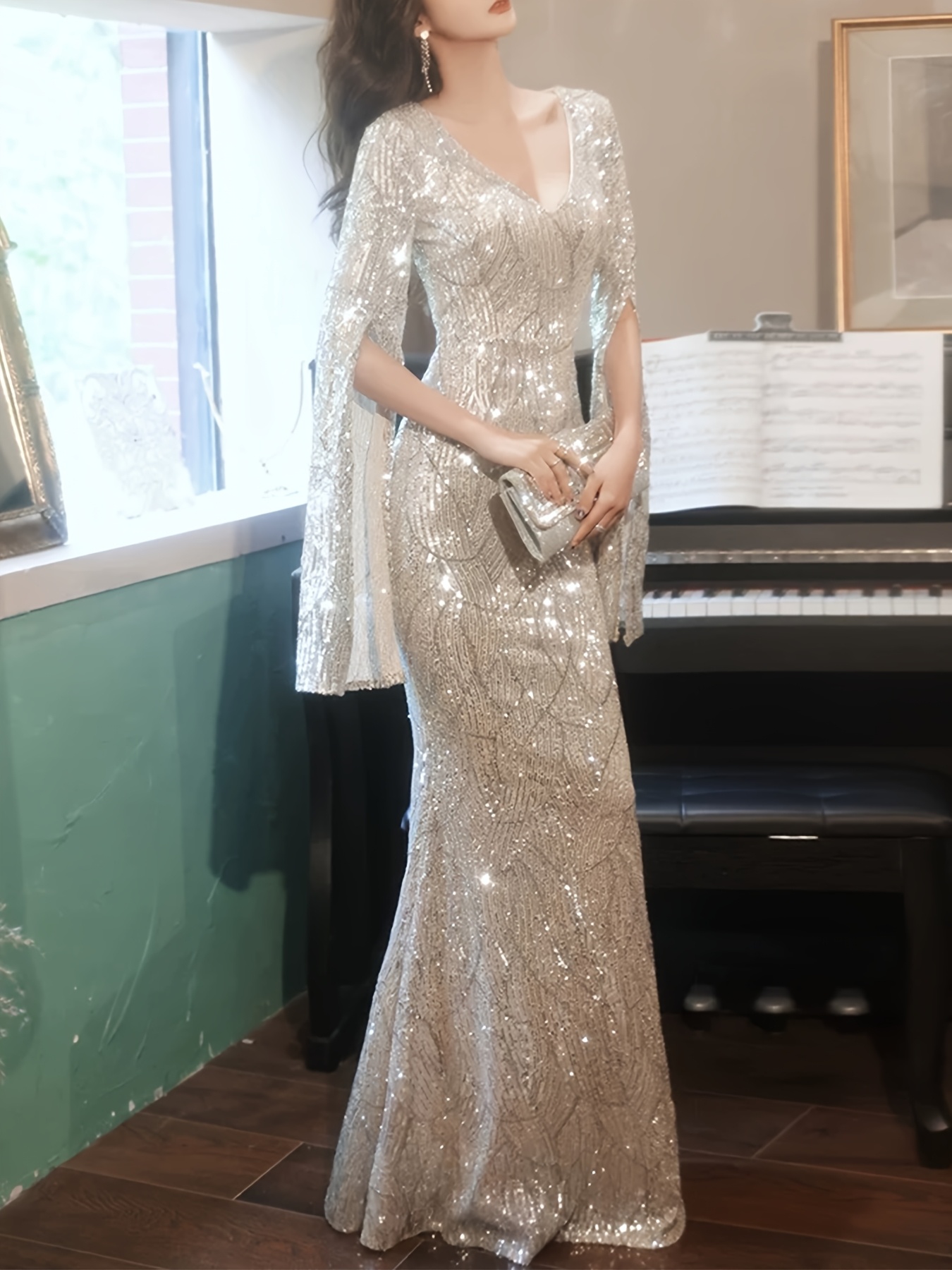 temu silver dress silver dresses for women sold on Temu United States