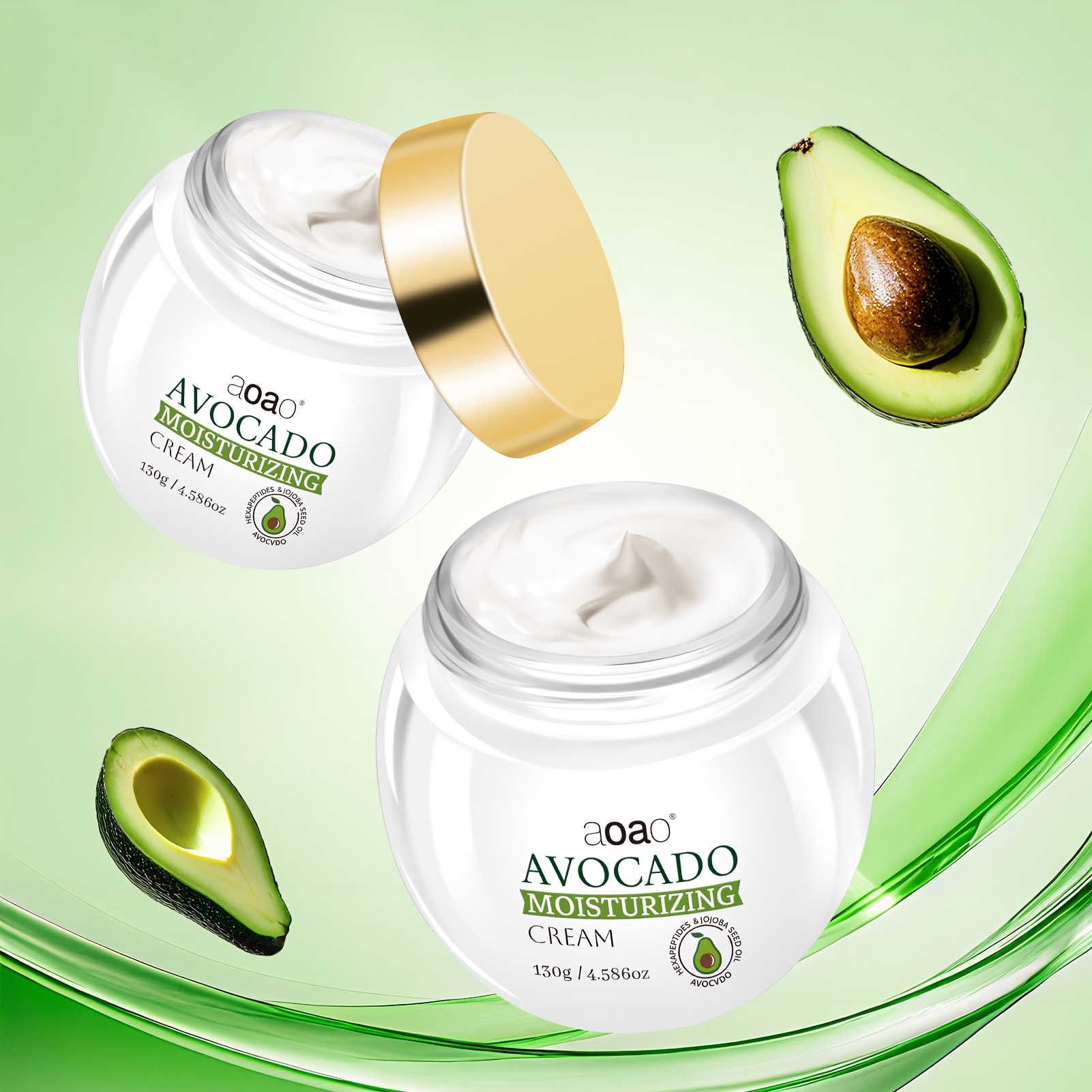 Image of Avocado Rich Hydrating Cream Enriched With Hyaluronic Acid And Glycerin - Moisturizes , Hands, And Body - Unveils A More