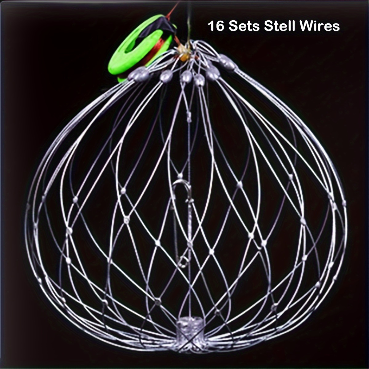 2x Heavy Duty Mesh Shrimp Crab Lobster Trap Tunnels Sea Wire Cage