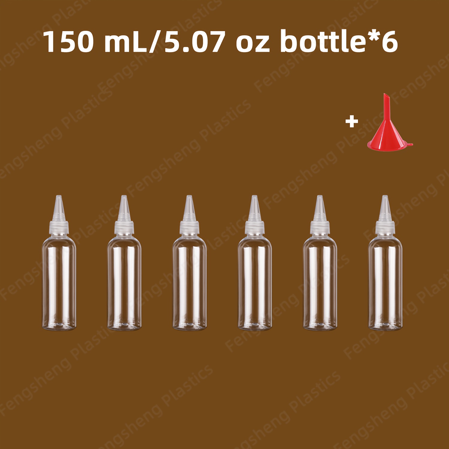 TEMU 6 stuks draagbare reisflessen, navulbare knijpflessen, PET-dispenser, druppelflesjes, geschikt voor shampoo, lotion, cosmetica, douchegel, olie,