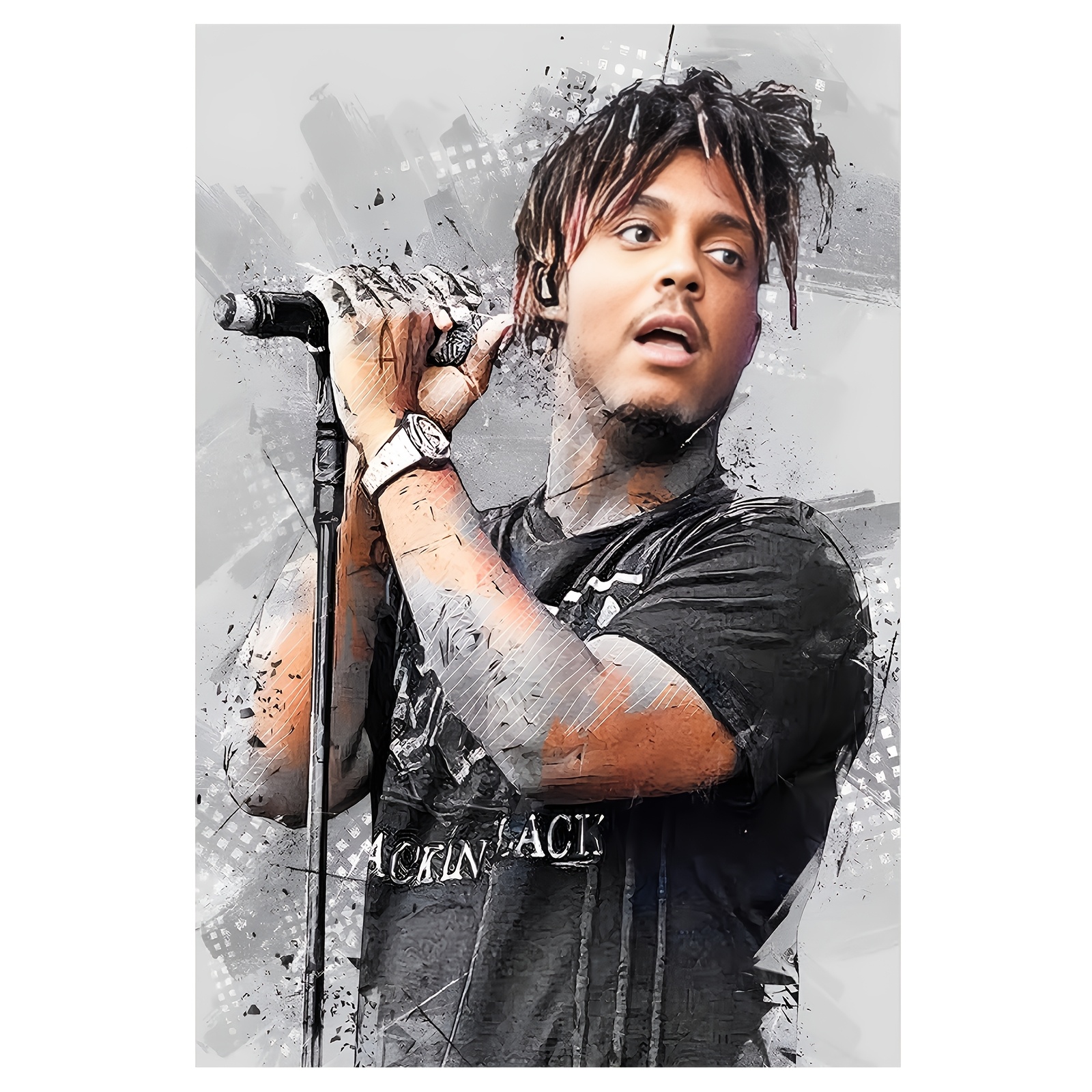 

Rapper Singer Album Cover Canvas Poster, Music For Living Room Bedroom Decor, 18x12 Inch, Hip Hop Decor, Pop, Aesthetic, Room Decor