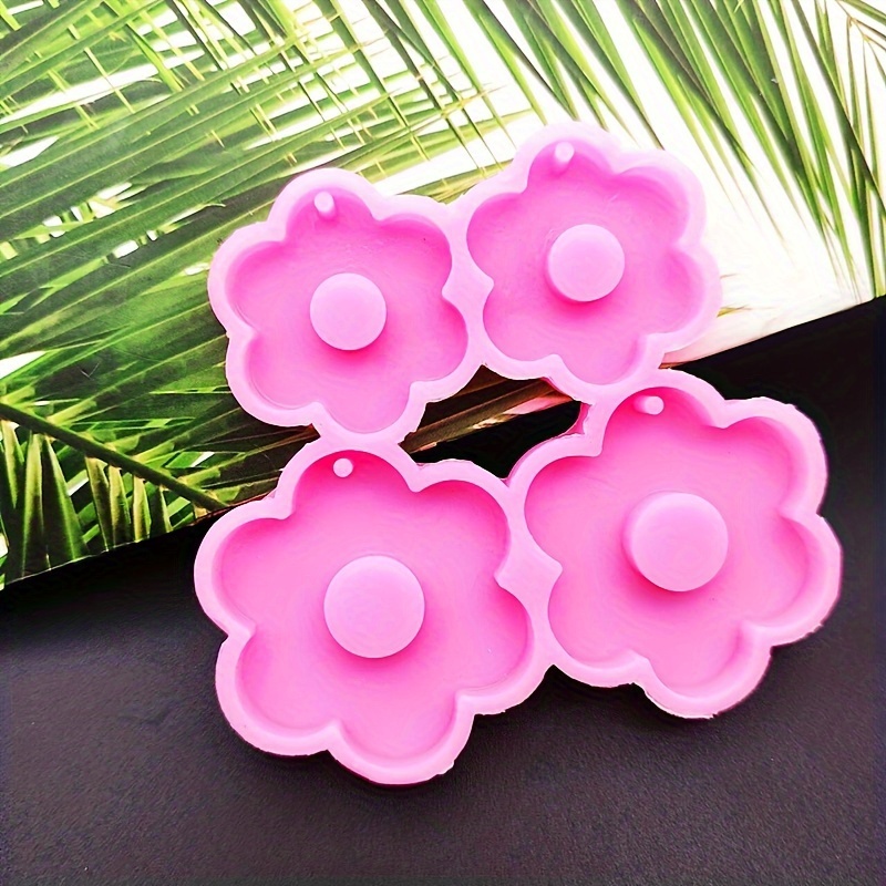 

New Clover Diy Earring Pendant Drop Silicone Mold 4 Small Flower Pendants 4 Small Flowers Clover Silicone Mold