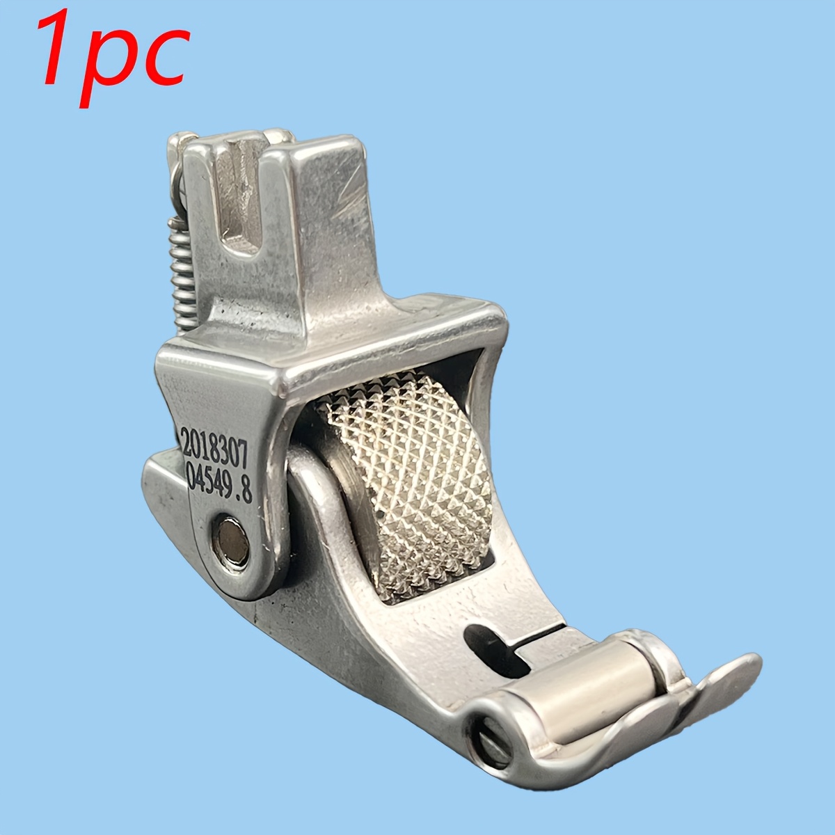 1pc Flat Car Thick Material New Roller Presser Foot, Dual Wheel Presser Foot, Adjustable Thickness, Curtains, Leather, Down