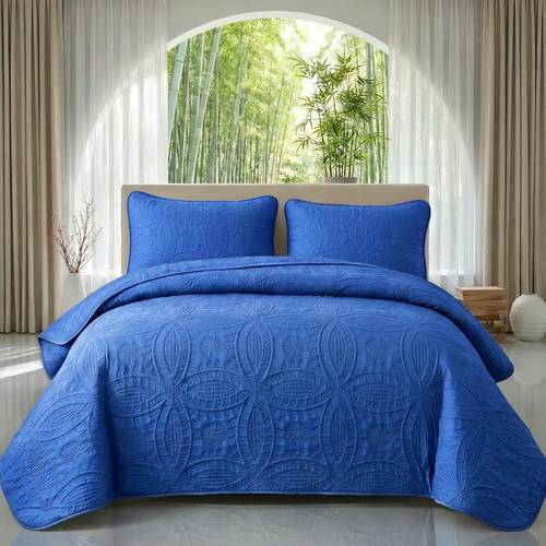 2 3pcs quilt cover bedspread 1 quilt 1 pillowcases soft and hypoallergenic and easy to machine washable without deformation modern minimalist three dimensional coin pattern next day delivery
