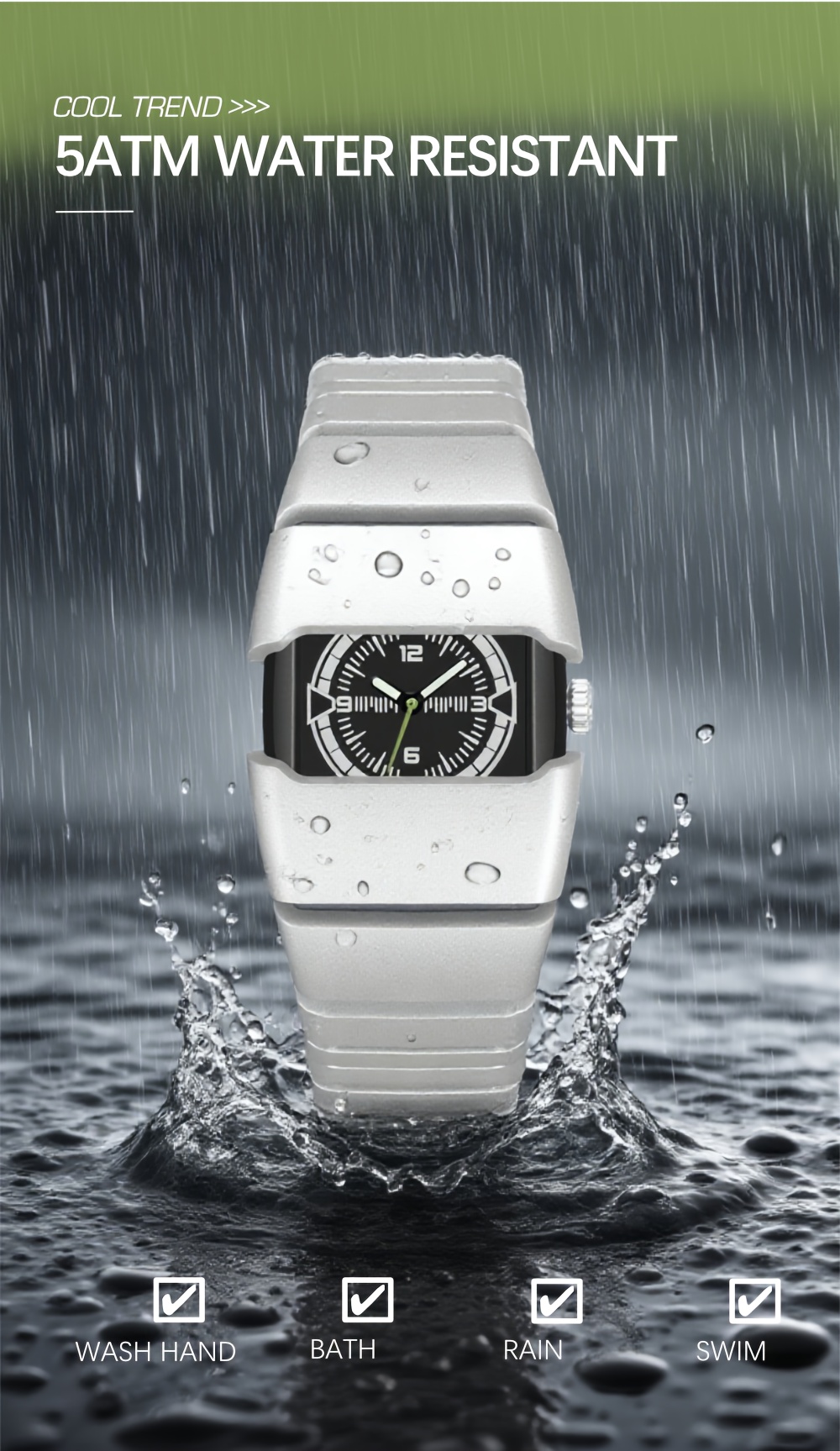 vintage y2k   armored mens watch   quartz watch with multiple colors durable plastic strap 50m waterproof battery powered for casual sporty styles valentines day gift for men everyday           statement piece fashion enthusiasts sporty accessory retro design sturdy construction fashionforward men Product details 3