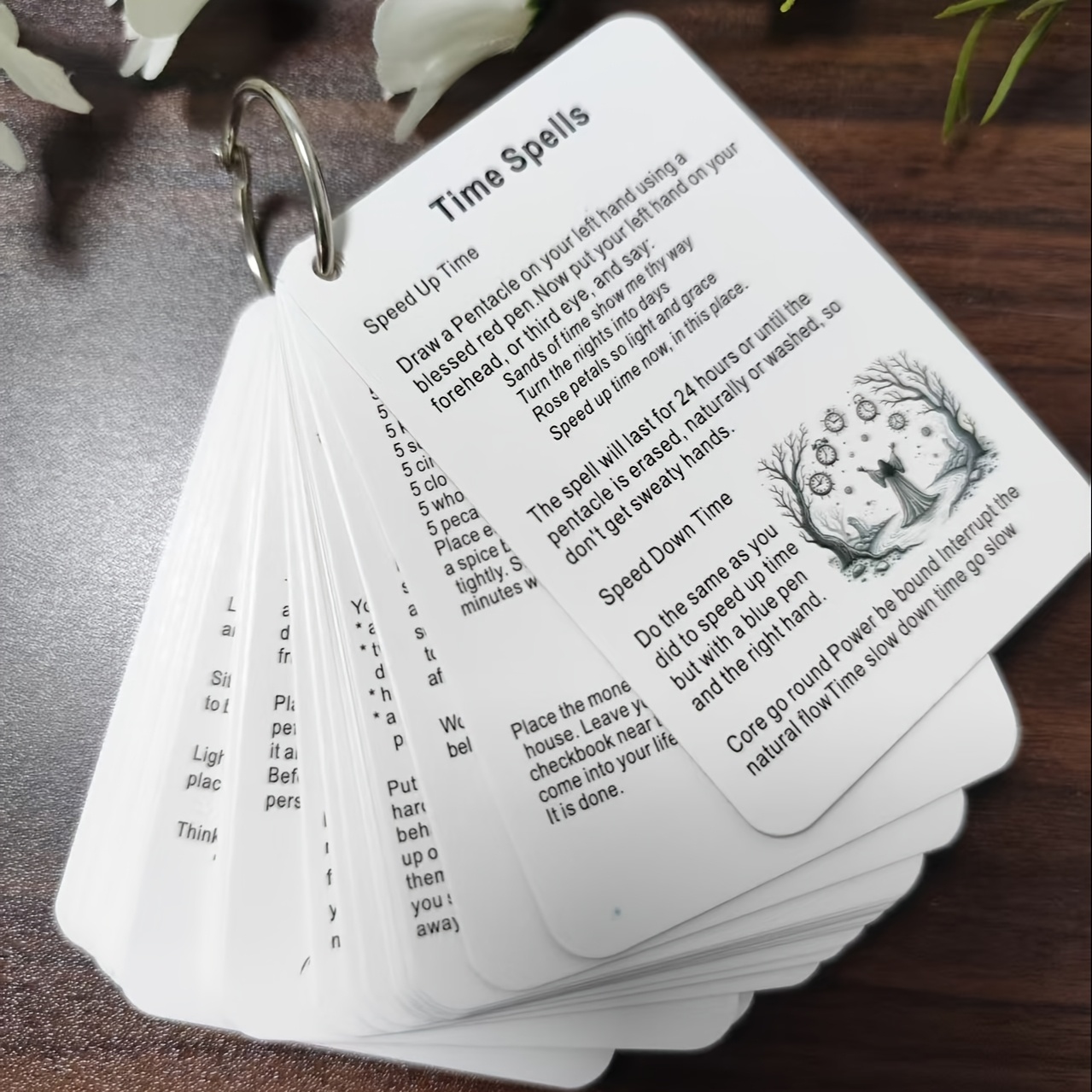 Image of Witch Spells Cards, 40 Spells, Witchcraft For Your Grimoire, Or , For Your Wicca , Witches' Protection Spell Love Spell, Witches' Spell, For Halloween