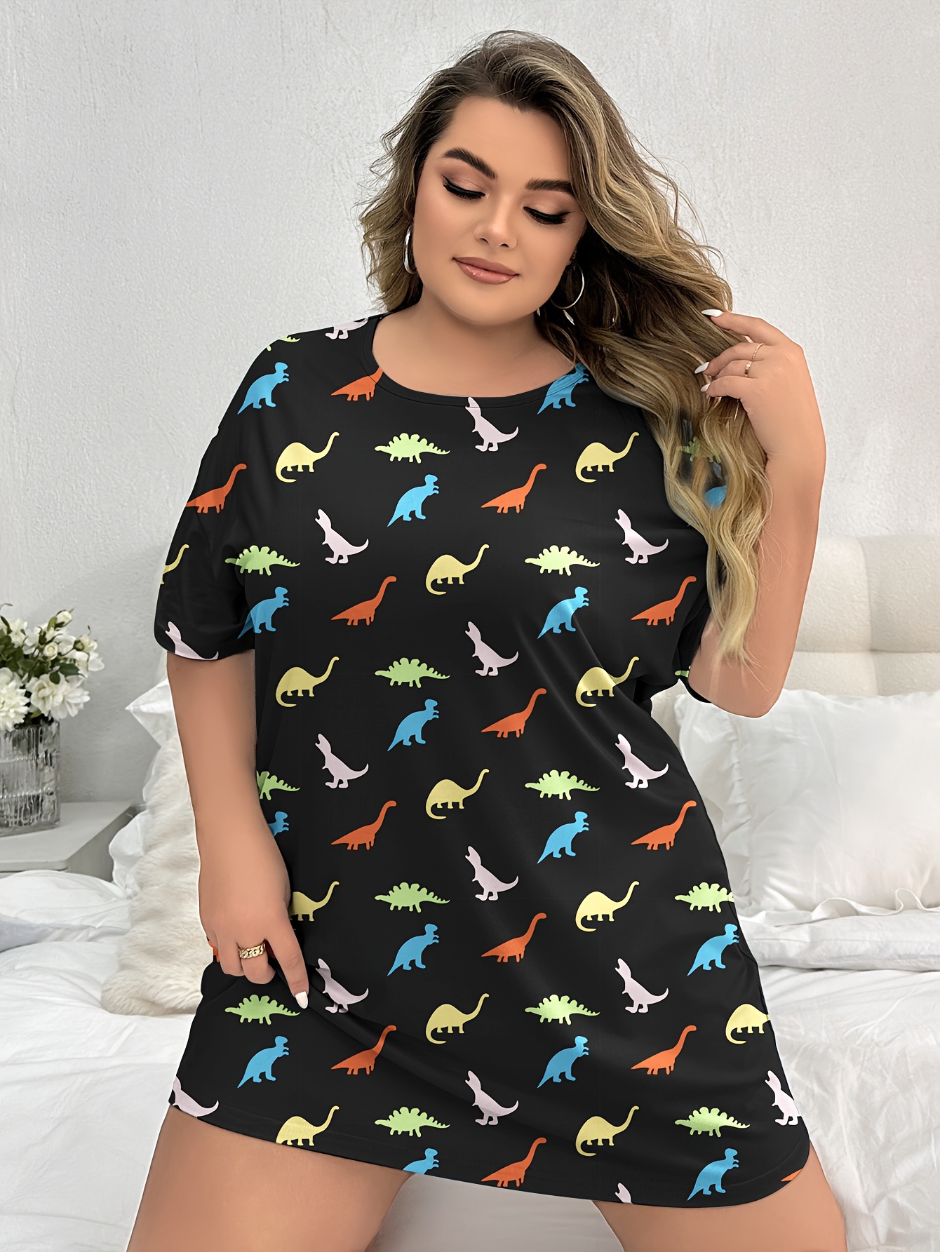 Dinosaur plus hot sale size dress