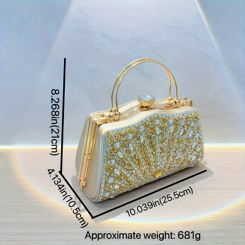 european and american diamond encrusted diamond fashion dress bags handbags banquet bags dinner bags details 4