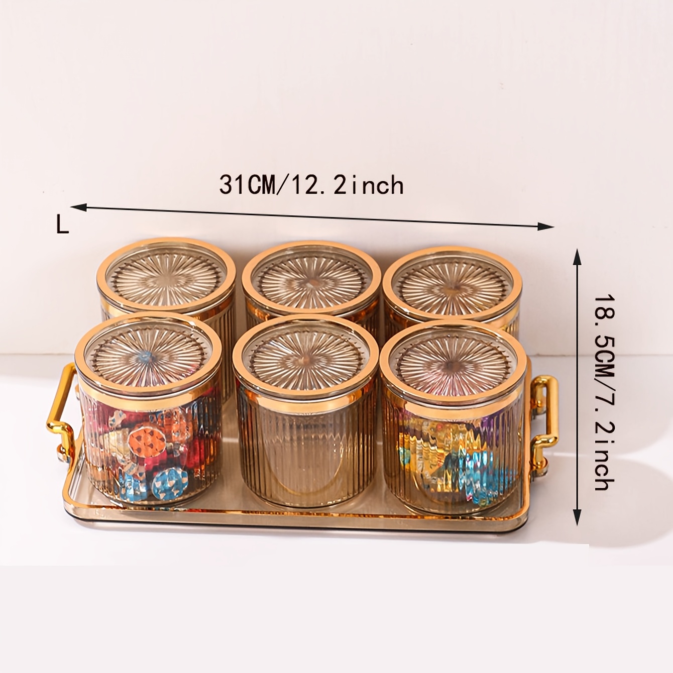 Image of 3pcs, 4pcs, 6pcs/set Plastic Sealed Cans For Living Room, Dining Room, Kitchen, Candy Plates, Candy Cans For Grain, Candy, Biscuits, Bread, Suitable For Outdoor Weddings, Parties, Gift , Birthdays