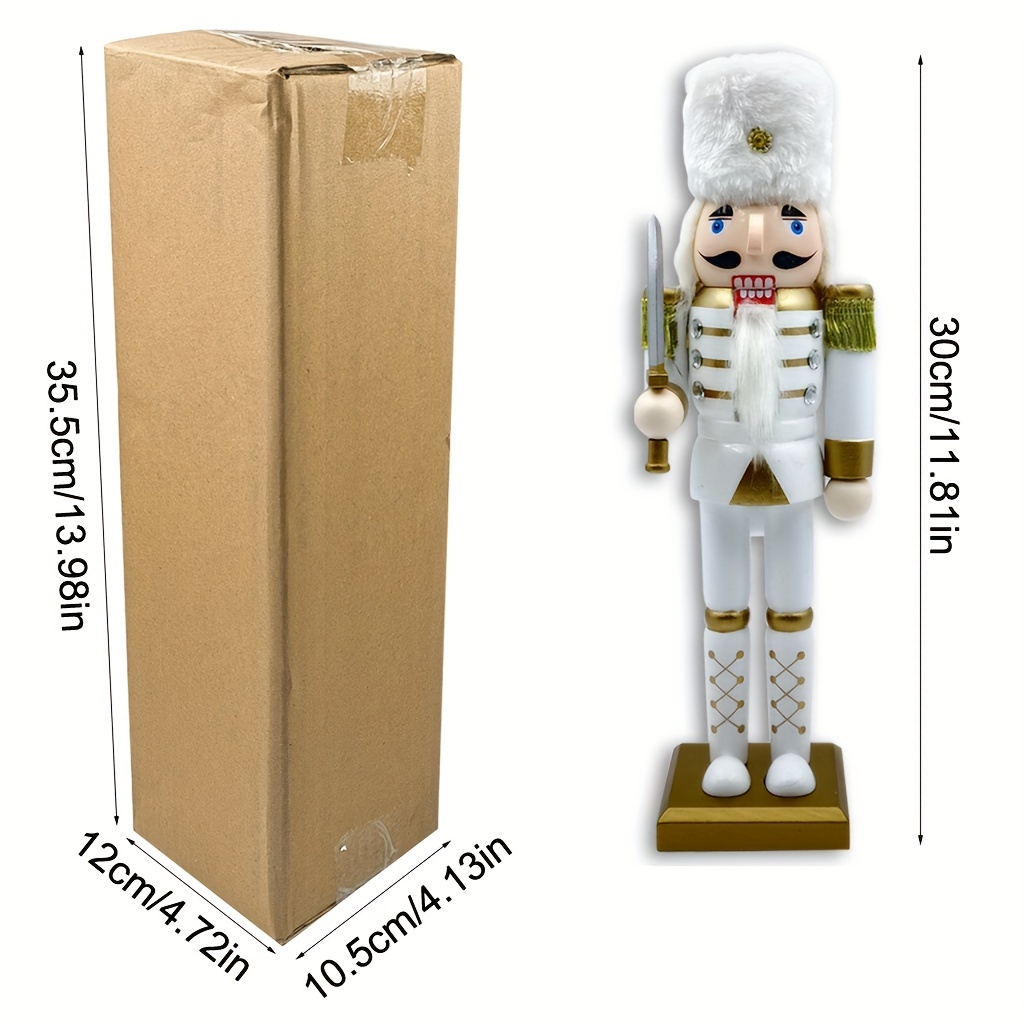 Christmas Gift Wooden Platinum King Soldier Desktop Decoration Nutcracker, Halloween