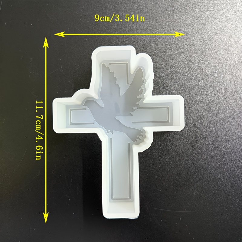 Image of Resin Silicone Mold And Peace Cross-shaped Car Air Freshener Silicone Mold, Candle, Plaster, Resin Silicone Mold
