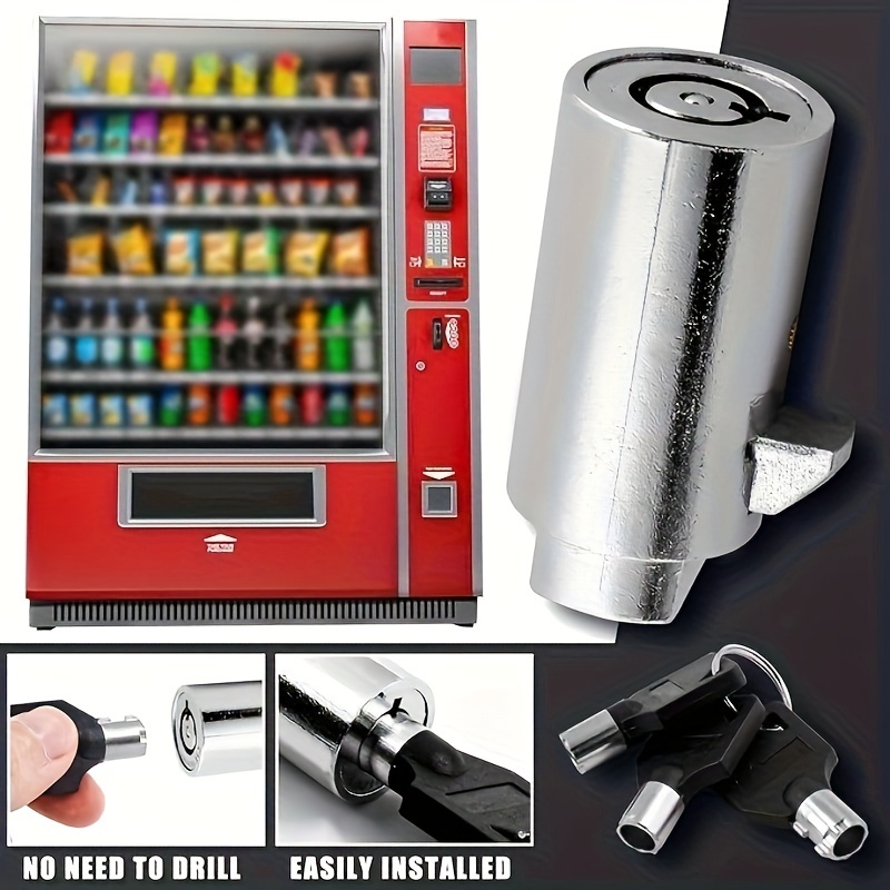 

1 Set Of Universal Vending Machine Security Lock Kit - System Suitable For Soda, Snack, And - Tubular ,