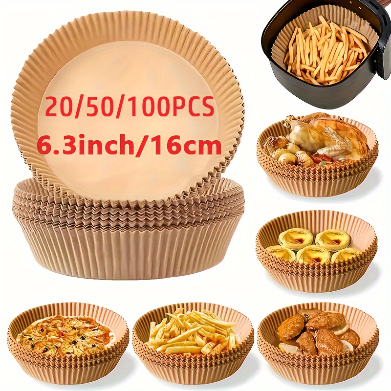 

/100pcs - 6.3 Round, Disposable, Unbleached, Oil- Parchment For 3-5 Qt - And Cooking!