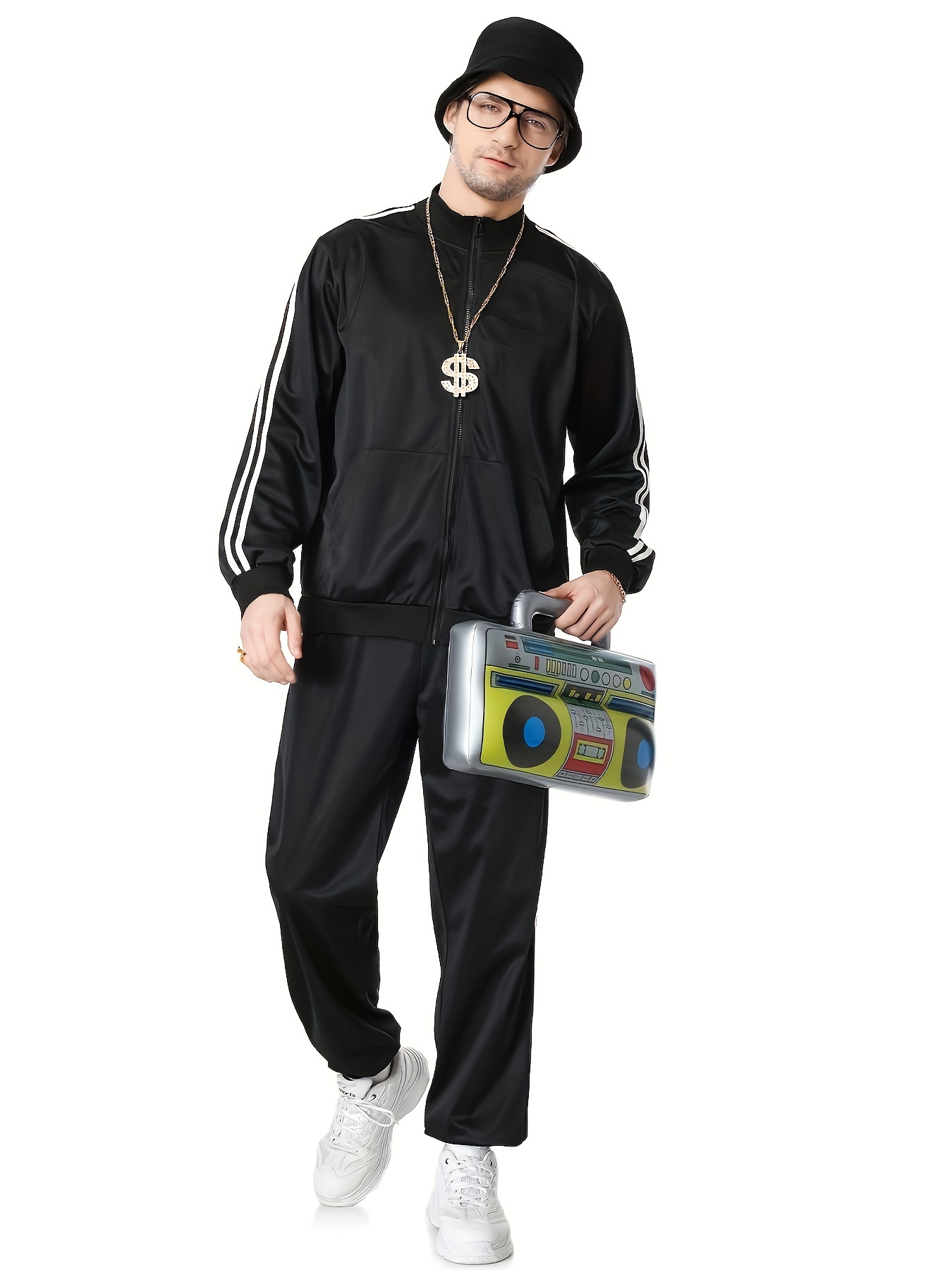 Estilo Ropa De Los Moda Hombres 80s Conjunto Piezas Disfraz Retro