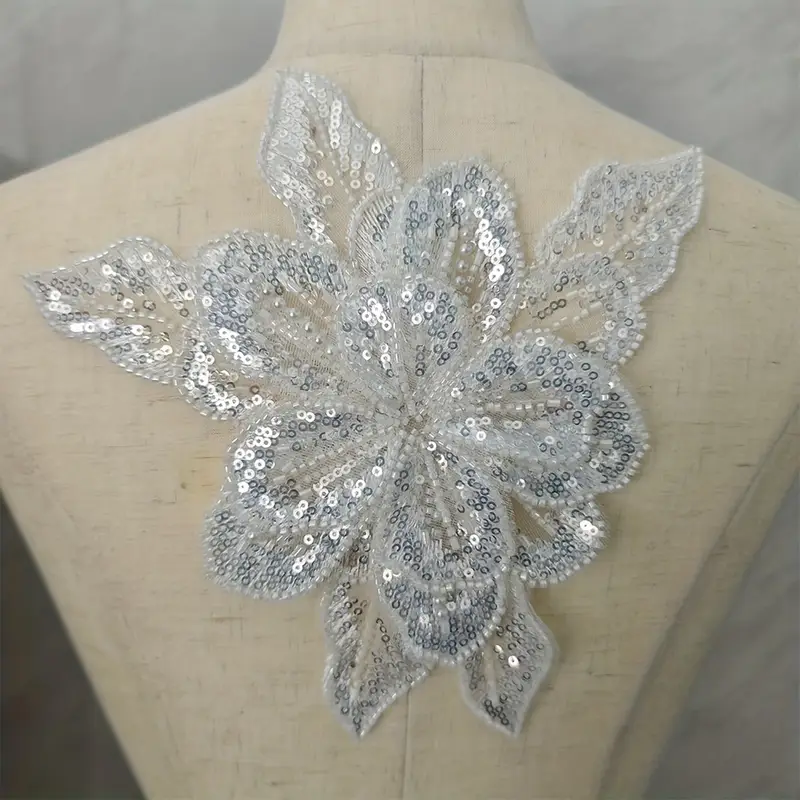Handmade Crystal Lace Applique - Sew-on Rhinestone Beaded Patches For Wedding Dresses Rhinestone Bodice Handmade Crystal Lace Applique - Sew-on Rhinestone Beaded Patches For Wedding Dresses Rhinestone Bodice