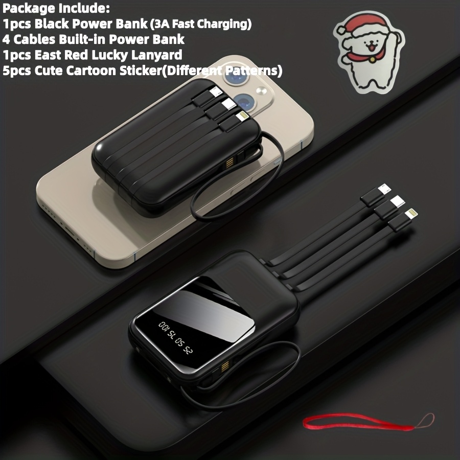 TEMU Mini Cute 5w Slow Charging/15w Fast Charging/22.5w Super Fast Charging Cartoon Power Bank, 10000mah Large Capacity Rechargeable Portable Mobile