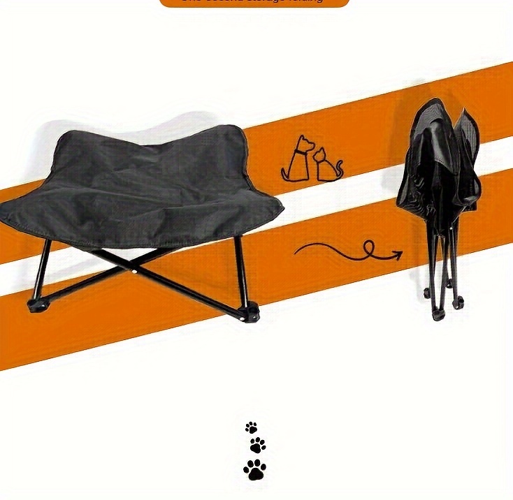 1pc elevated foldable pet bed for   cat sizes durable 600d oxford fabric anti scratch moisture proof x stability   portable breathable design ideal for small to large breeds portable pet bed stability enhancing design moistureproof bed Product details 5