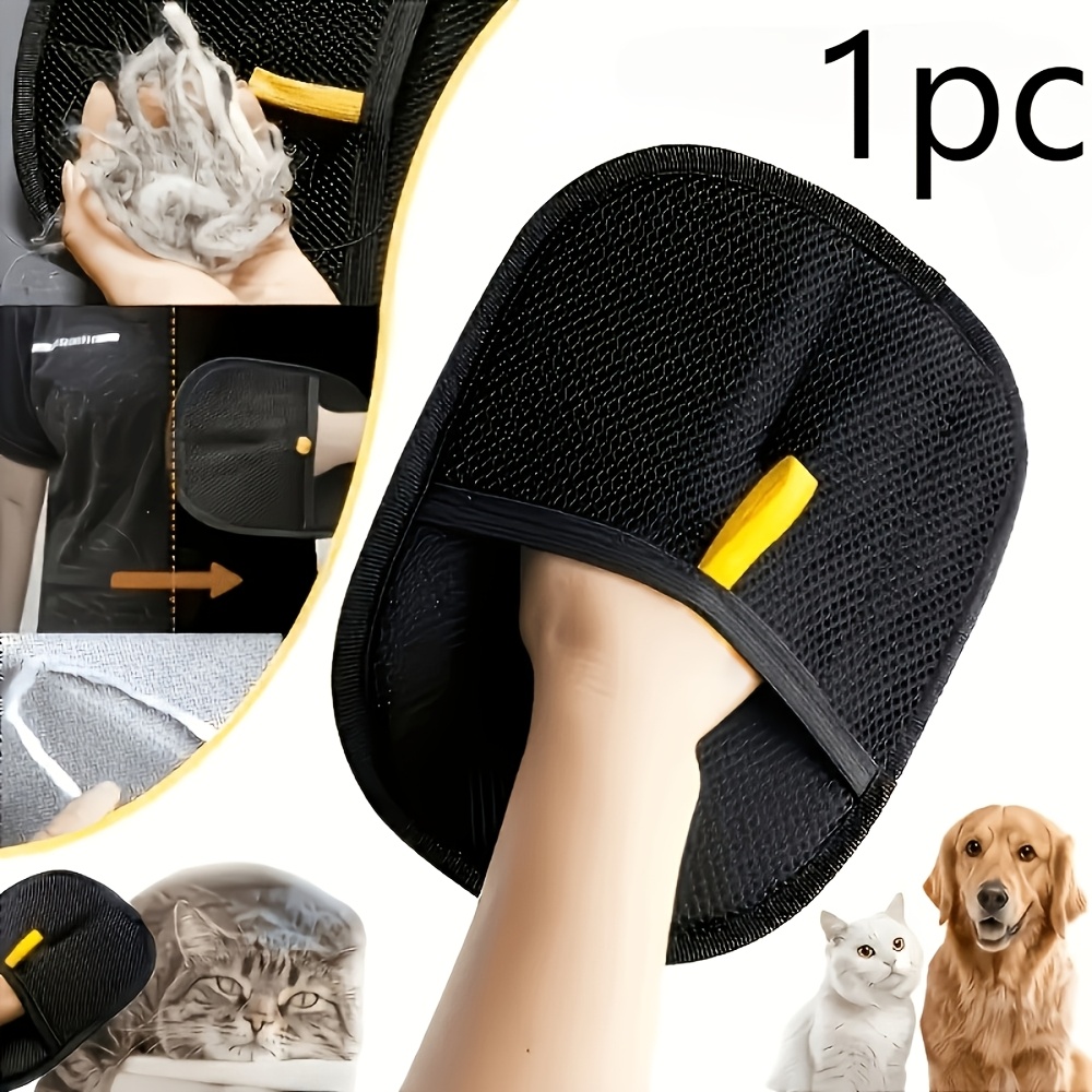 TEMU Gant -poils pour animaux 1 pièce - Une seule moufle réutilisable -peluches , brosse de nettoyage efficace pour poils d'animaux pour chiens et