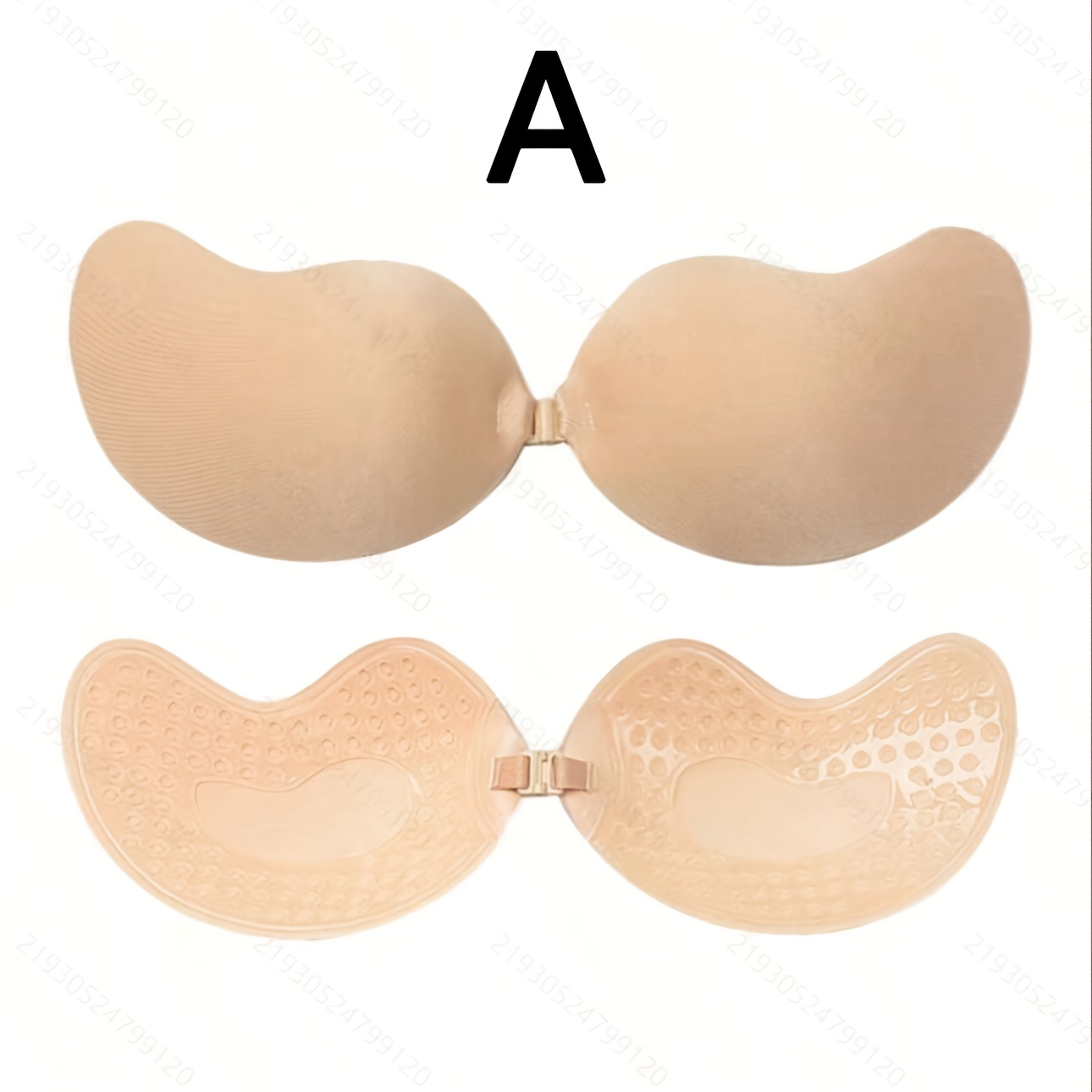 1 Pair Of Apricot Invisible Mango Silicone Bra, Elastic Breathable Silicone Invisible Bra, Mango Smooth Style