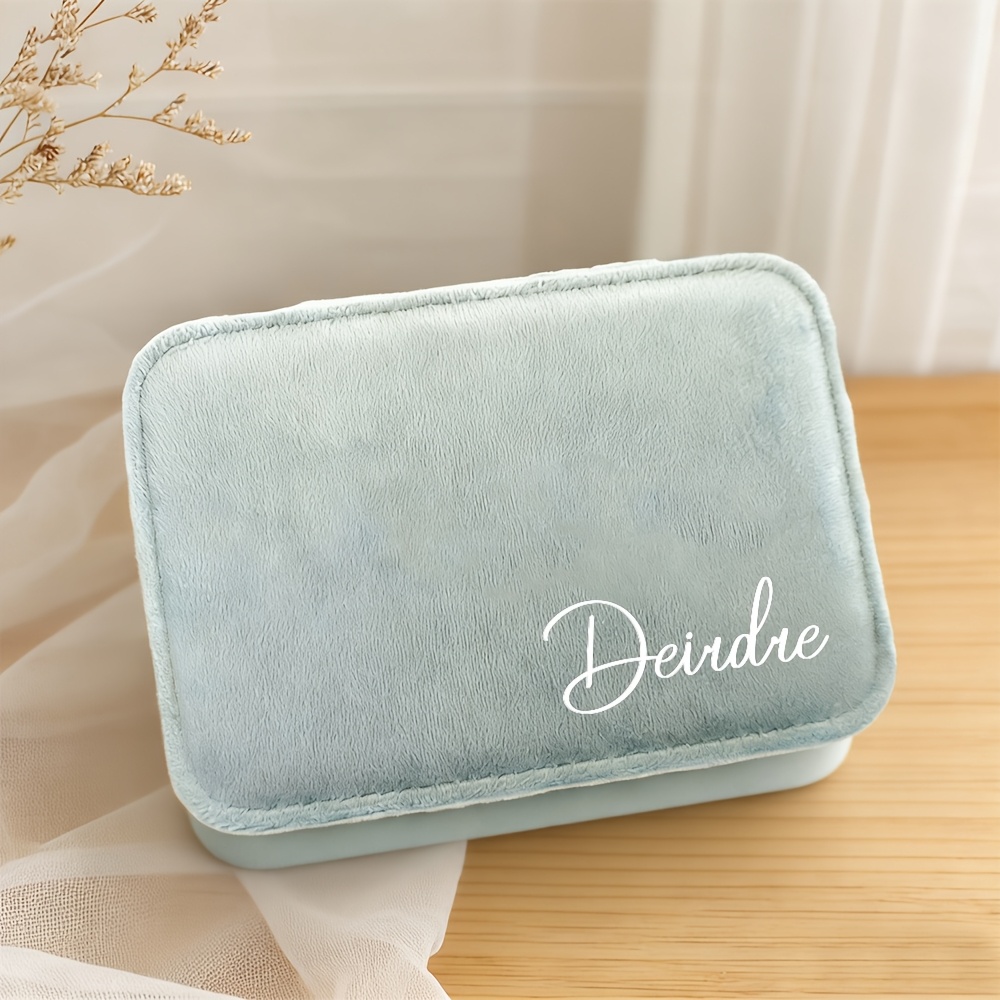 Personalized Jewelry Organizer with Velvet Interior