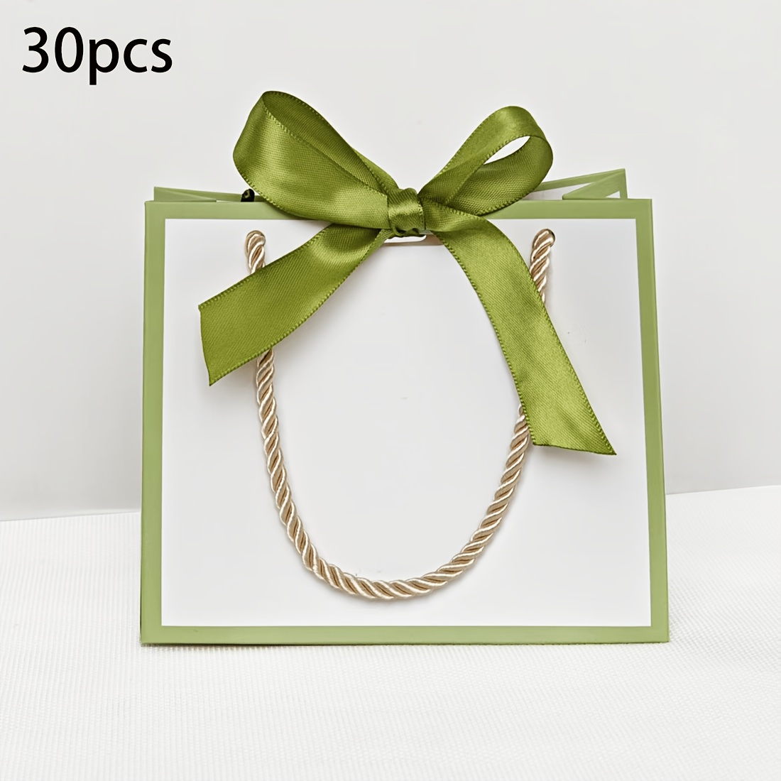10pcs Striped Gift Box with Handle, Size 6.3*5.5*2.3 Inches