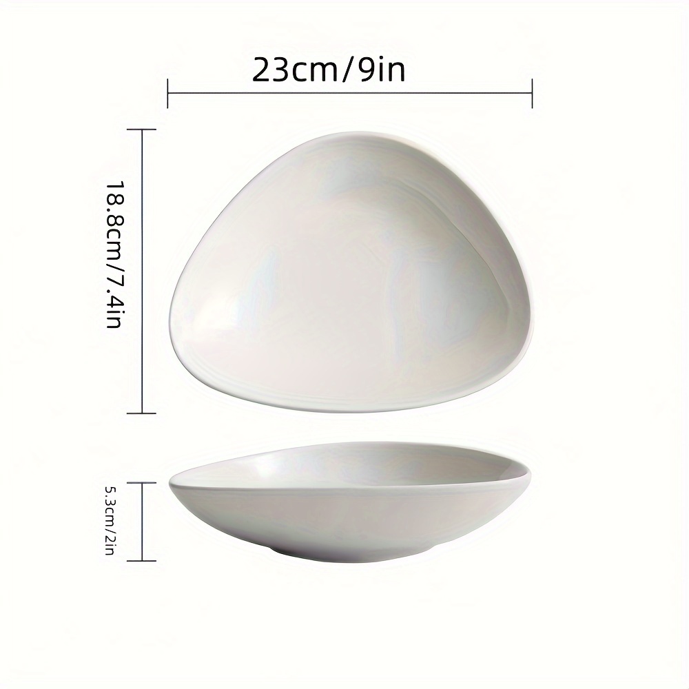 1pc Fruit Salad Bowl Creative Tableware Triangular Salad Bowl Plate Premium Matte New Dessert Bowl 16.9oz Novelty Salad Plate