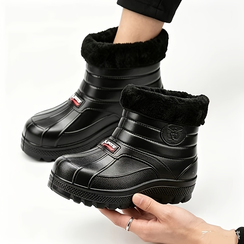 Men's Cold-Resistant Short Snow Boots with Thermal Lining