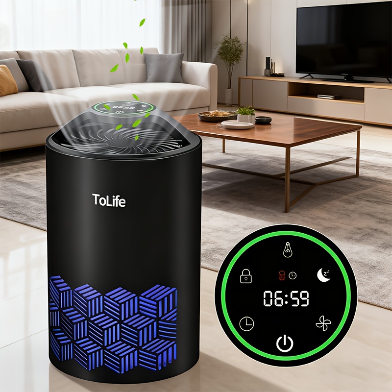 TEMU H13 True Hepa , 25db , For Bedroom, Pets, Smoke, Dust, Odors, With Scent Diffuser, Large Room Use, Ideal Gift For Family, , Housewarming