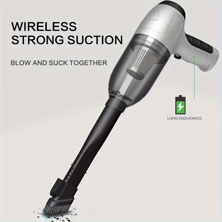 Aspirapolvere portatile senza fili USB ricaricabile 0,35 L, 2 velocità  4,5-6 kpa per auto domestica