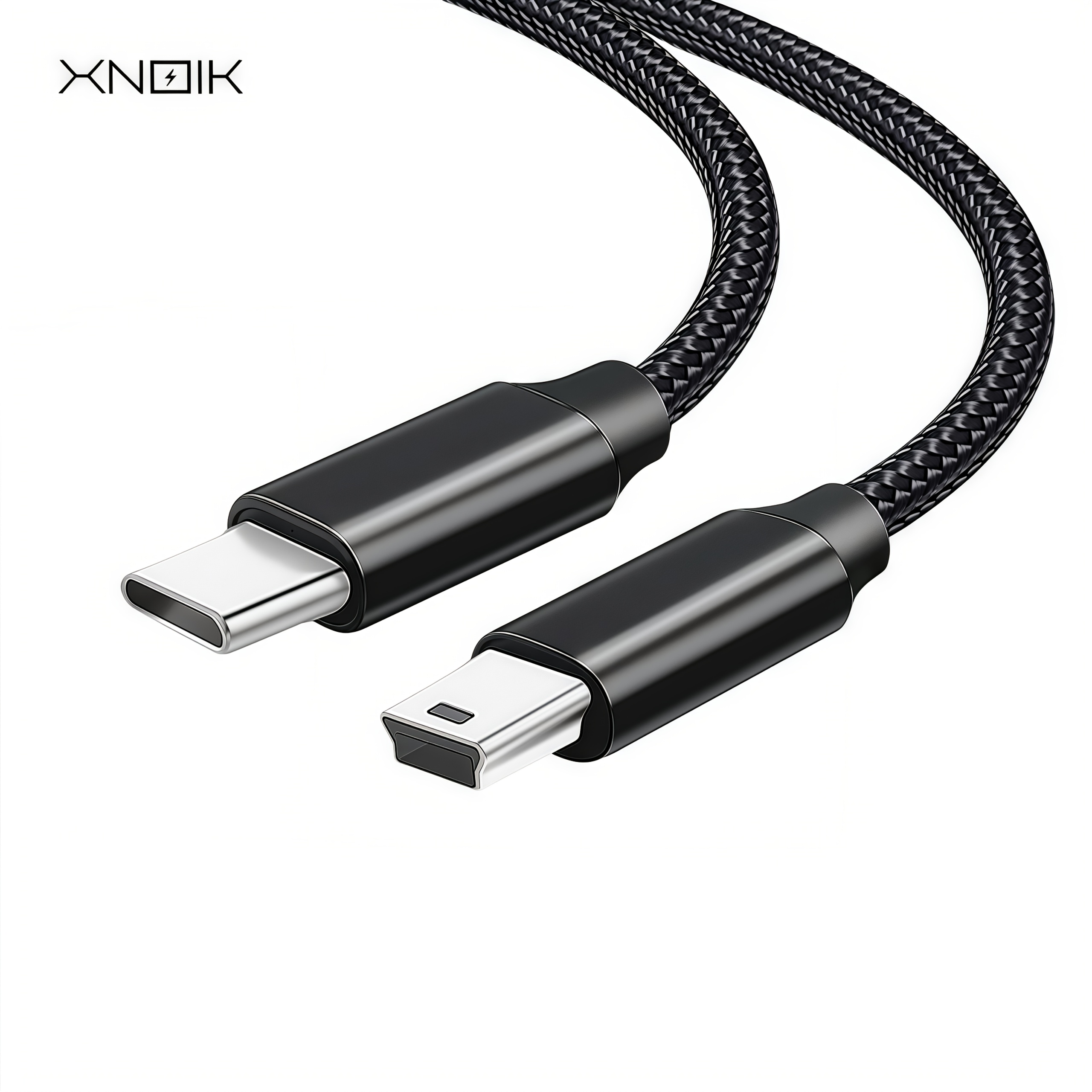 Image of Usb C To Mini Usb Cable For Ps3 Controller, Hero 3+, For Camera, Dash Cam, Gps - Durable Braided Type-c To Mini B 5-pin Charger Cord For Gamepad, Mp3, Pda - Father's Gift