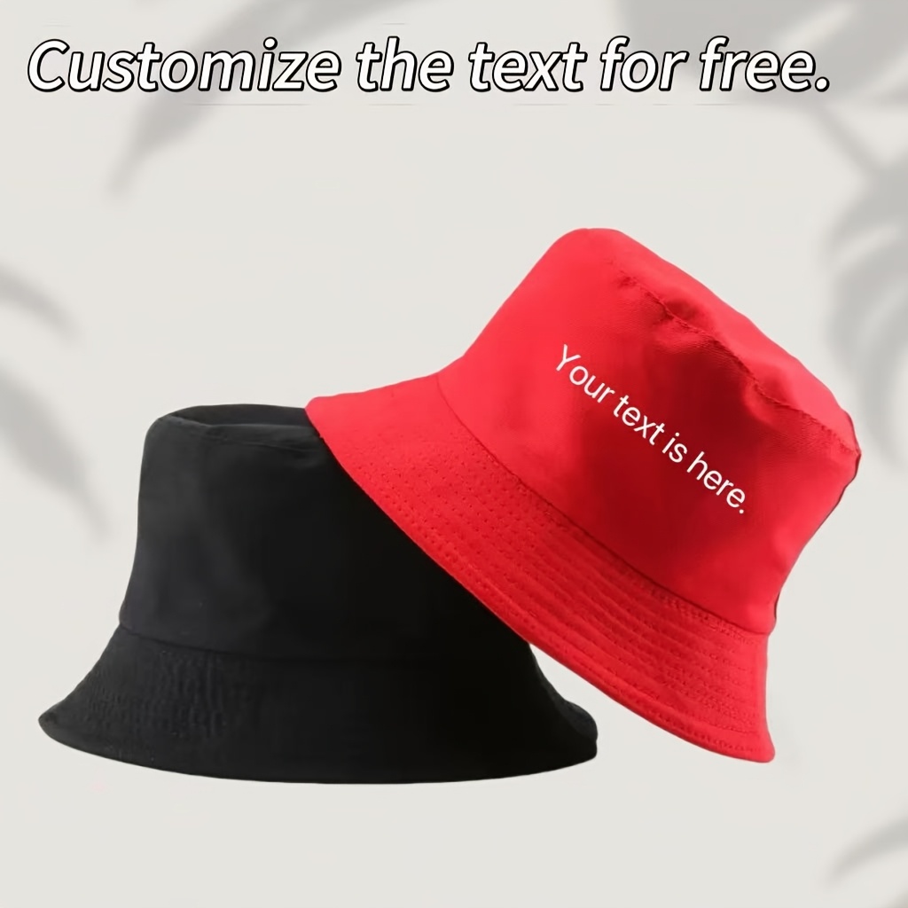 TEMU Custom Logo Double-sided Fisherman Hat, Made Of 100% Polyester Fiber, Lightweight And Non-deformable, Exquisite Printing , Breathable Sports ,
