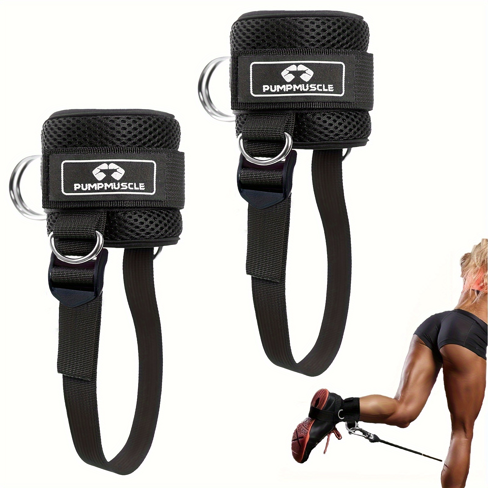 

Ankle Straps For Cable Machines, Adjustable Ankle Cuffs For Cable Machine, Padded Gym Workout Ankle Straps For Butts, Leg , Glute Weighted Ankle Strap, Legs Straps For Cable Machine