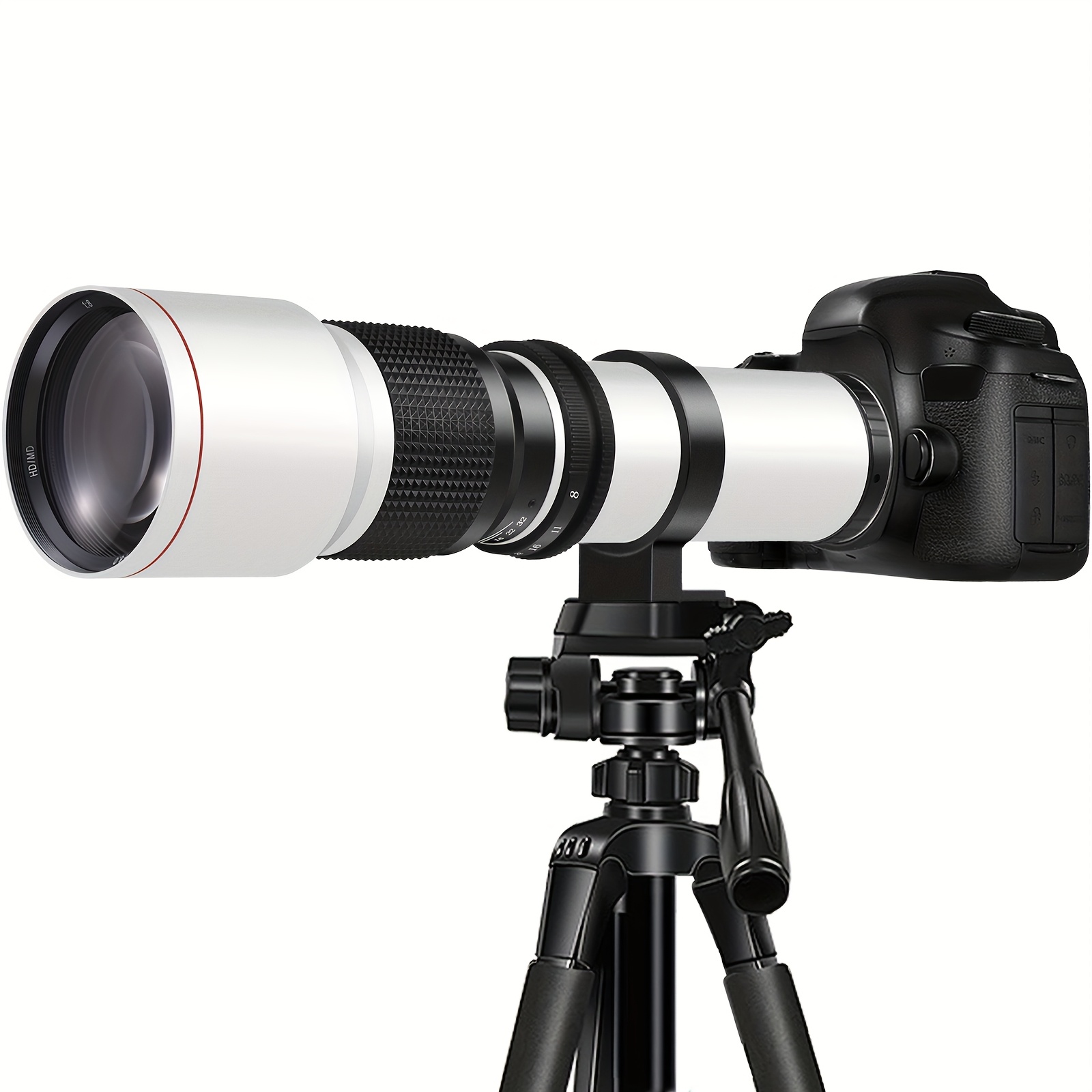 500mm F/8 Manual Focus Telephoto Lens with Optical Zoom Heavy-Duty  Construction, Large aperture f/8 for EF/Nikon DSLR Cameras, Compatible  with