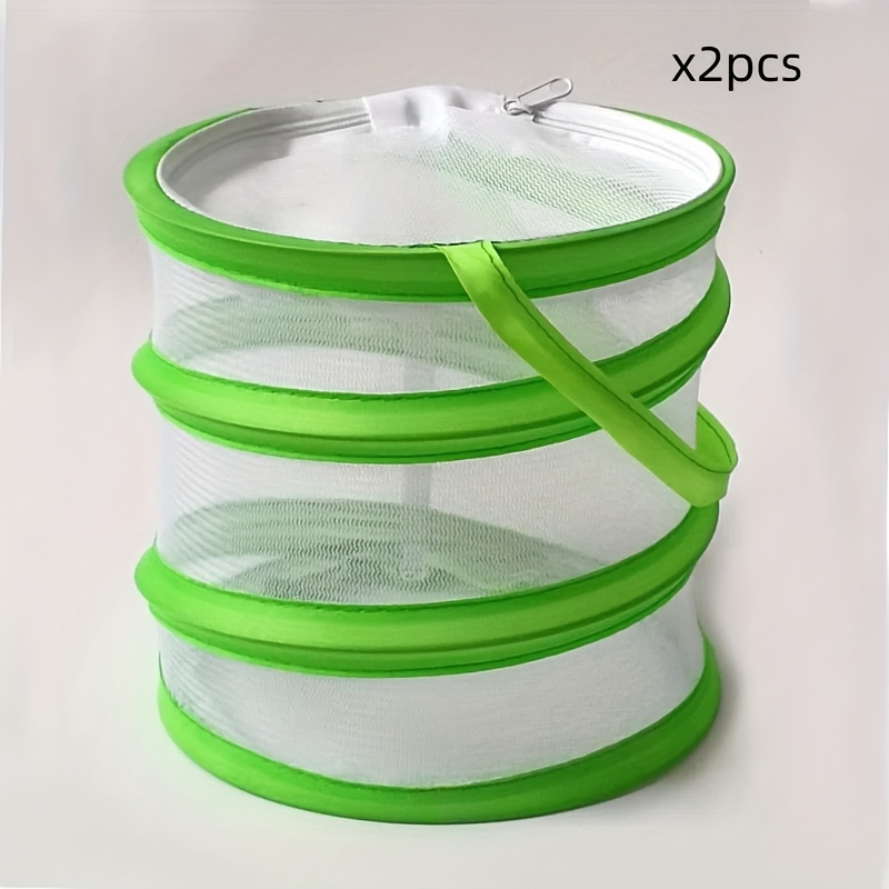 TEMU 2pcs Mini Perch Cage Set, Foldable Mesh Glass Jar, Suitable For Natural Exploration Of Living Insect Eggs To Butterflies - And Summer