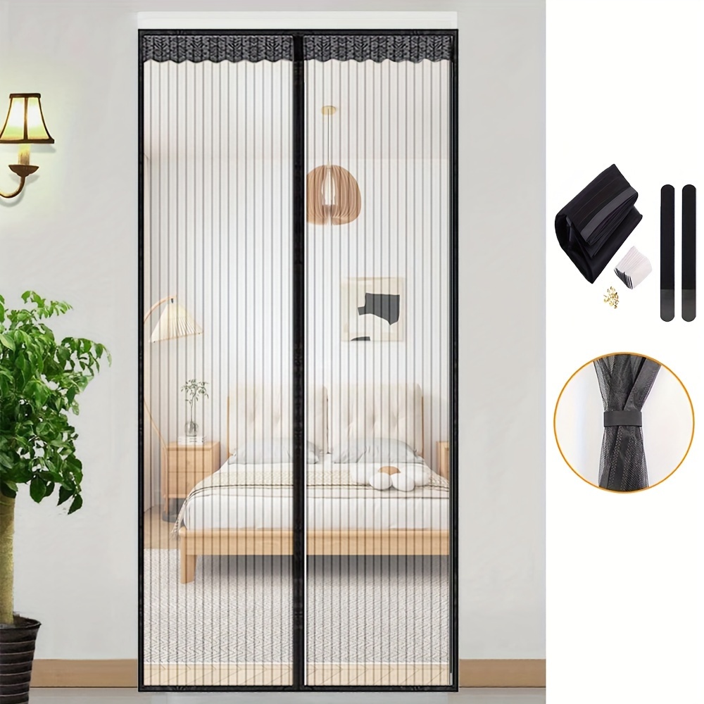 

1pc, Diy Magnetic Screen Door, Classic Style, Hands-free, Heavy-duty Mesh, Insect Protection, Pet-friendly, Allows Fresh Air Indoors, Easy Self-installation, Home Ventilation