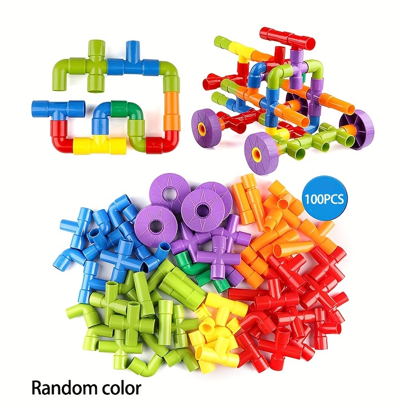 

100-piece Creative Building Blocks Set - Educational Construction Toys For Kids Ages 3-6, Includes Bicycle, Tank & Scooter Designs Building Blocks For Kids Building Toys