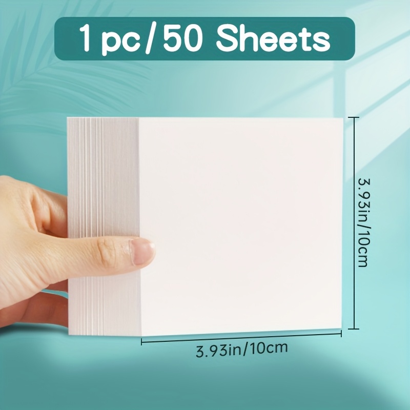 TEMU 50 feuilles de papier à dessin adapté aux pastels à l'huile, mesurant 3.93X3.93 pouces (94Lb/200Gsm), idéal pour professionnels