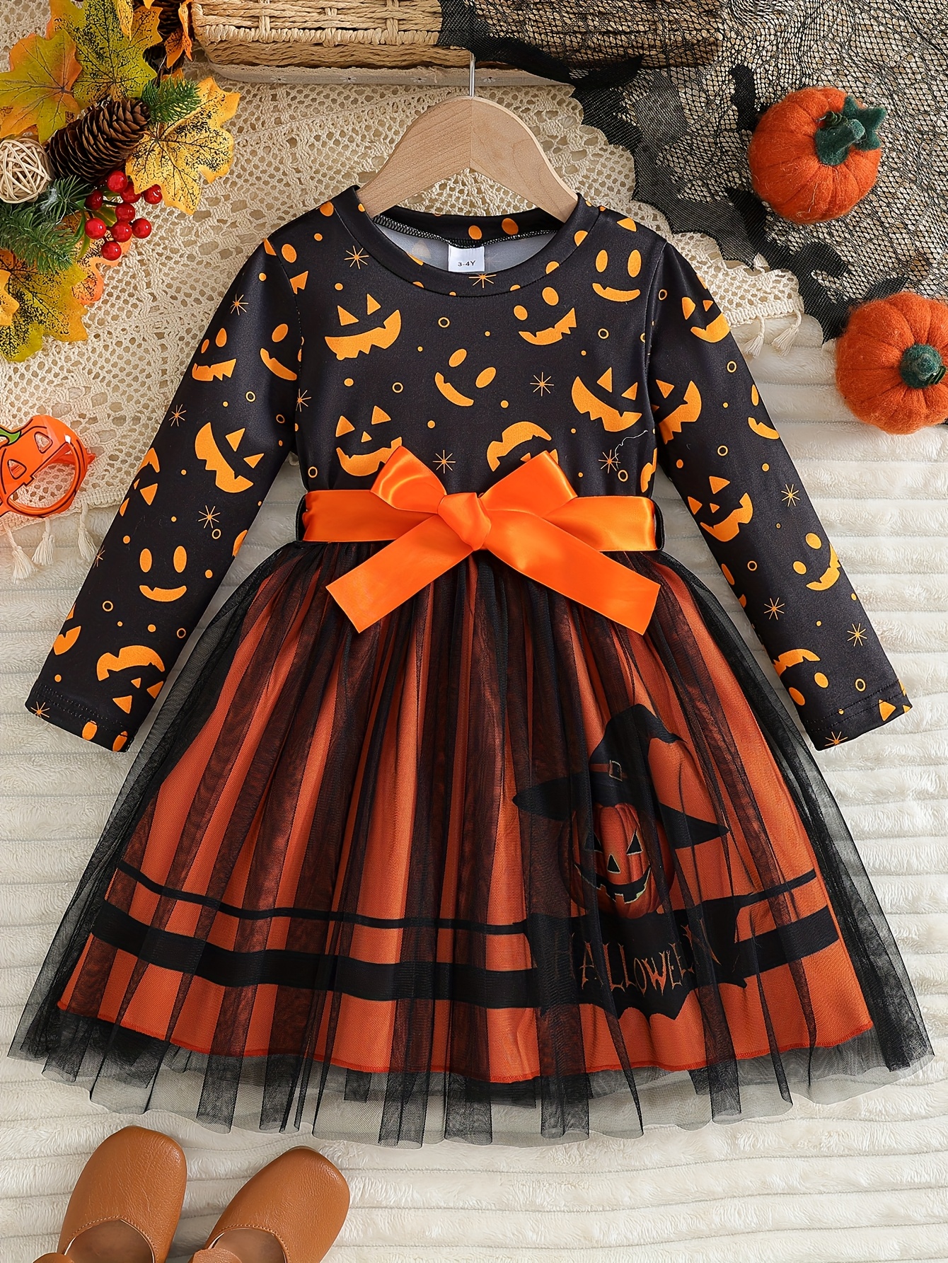 pumpkin color dress sold on Temu United States