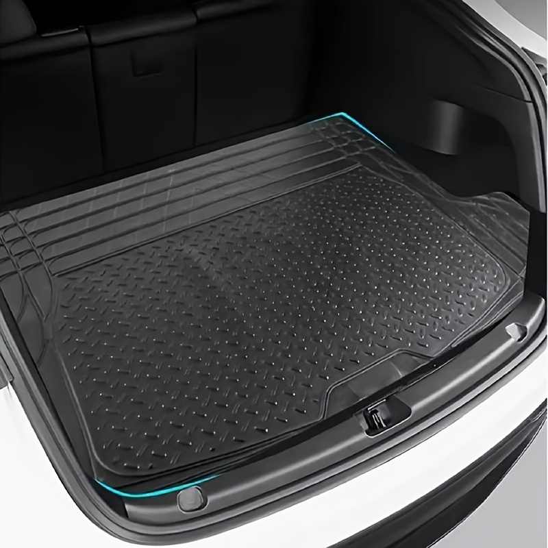 

1pc Black Cargo Mat, Multi-functional Pvc Floor Liner For Most Cars, Suvs, And Trucks, Customizable Vinyl Trunk Mat, Car Interior Accessory