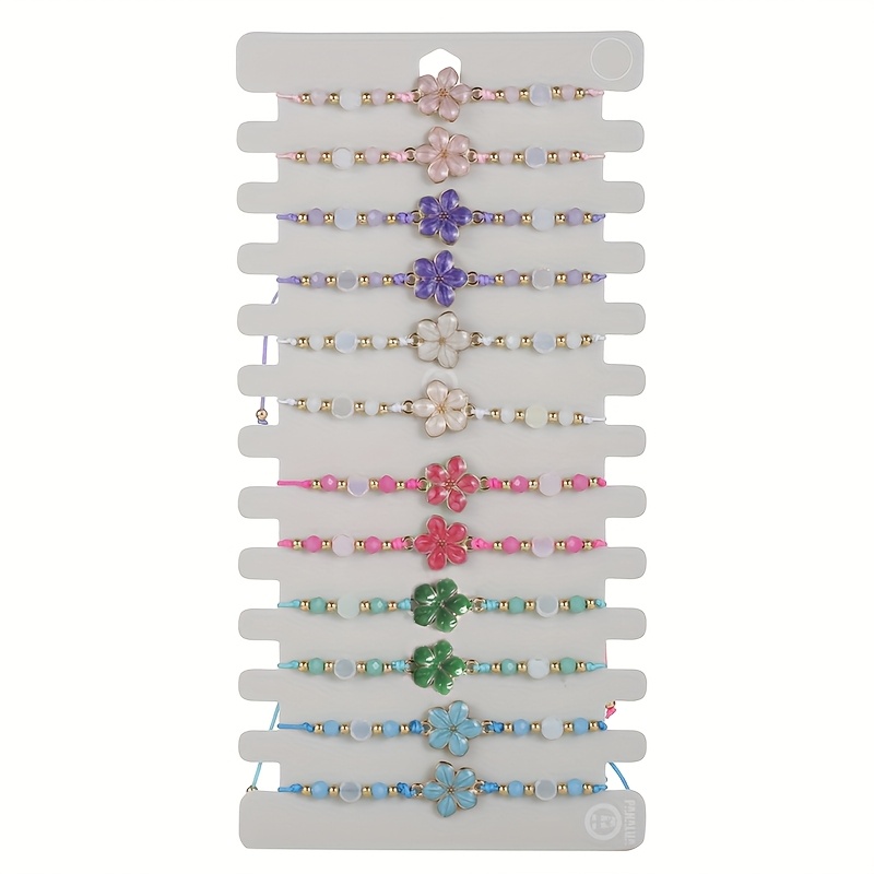 TEMU A Set Of 12 Cute And Colorful Cherry Beaded Bracelets, Couples, Featuring A Sweet Ideal For Summer Jewelry Gifts