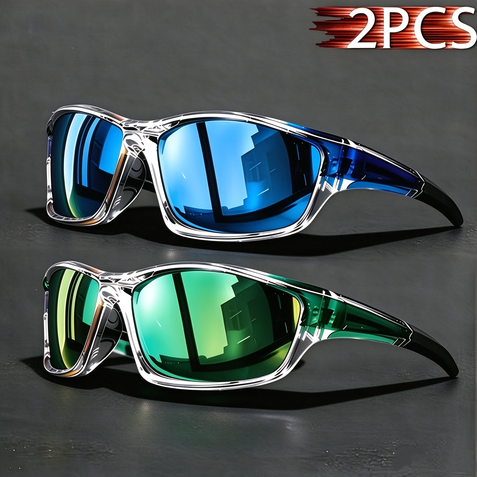 TEMU 2pcs Of Fashionable, Wraparound, Ultra-lightweight Suitable For Most Face Shapes, , And , Parties, , Holiday Gifts, And A Of Other Occasions